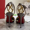 Top Quality Womens High Heels Luxury Fashion Ladies Crystal Glisten Red Sole Shoes Classic Retro Designer 0-12cm High heel