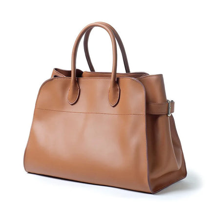 Top layer leather luxury tote bag designer  large capacity commuting handbag women's bag Single shoulder crossbody bag