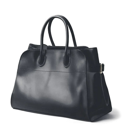 Top layer leather luxury tote bag designer  large capacity commuting handbag women's bag Single shoulder crossbody bag