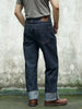 Waist Men's Jeans Middle 23OZ Heavy Weight Selvedged Denim Bukleback Straight Jeans Amekaji Cowboy Motorcycle Cargo Pants