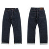 Waist Men's Jeans Middle 23OZ Heavy Weight Selvedged Denim Bukleback Straight Jeans Amekaji Cowboy Motorcycle Cargo Pants