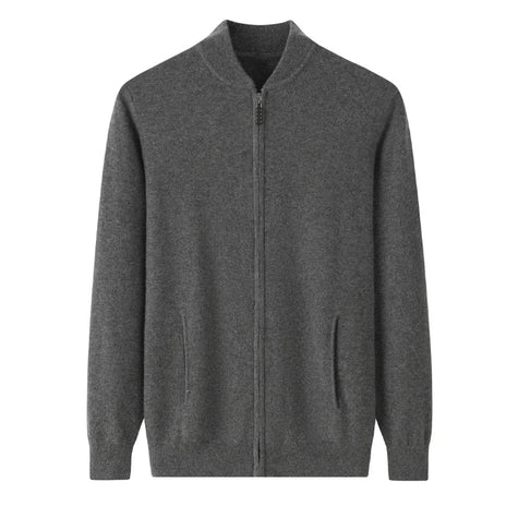 Winter Men Sweater 100% Cashmere Warm Cardigan Smart Casual Cashmere Business Zipper Computer Knitted  Men Winter Jacket