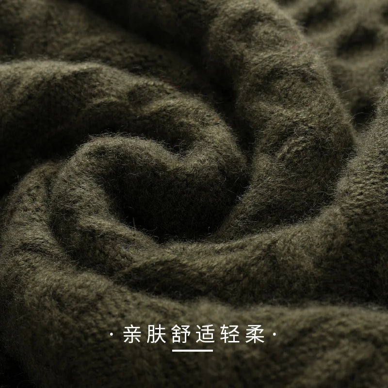 Winter Men Sweater 100% Cashmere Warm Pullover Thick Men Clothing  Smart Casual  Business O-Neck  Computer Knitted