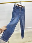 Women's Casual Jeans Cotton Stretch Small Pants full-Length Denim Trousers High Quality 24