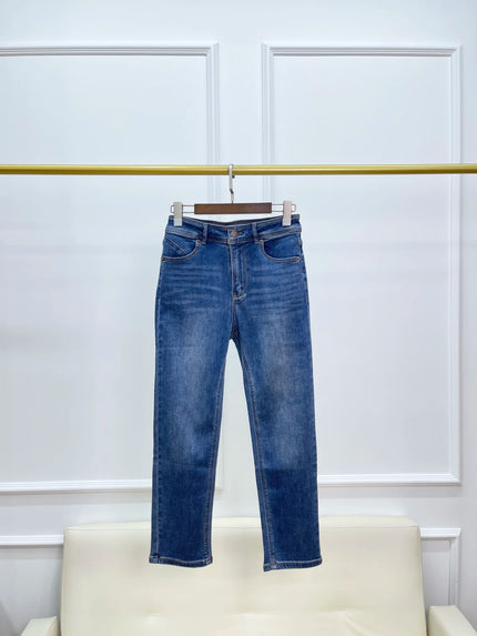 Women's Casual Jeans Cotton Stretch Small Pants full-Length Denim Trousers High Quality 24