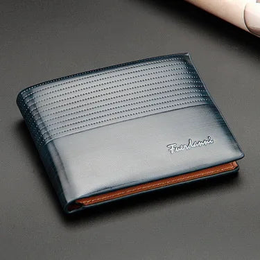 by dhl or ems 200pcs Men Leather Brand Luxury Wallet Short Slim Male Purses Money Clip Credit Card Portomonee Carteria