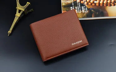 by dhl or ems 50pcs Designer Brand Men Wallet Short Genuine Leather Wallet Slim Pocket Wallet Pusre