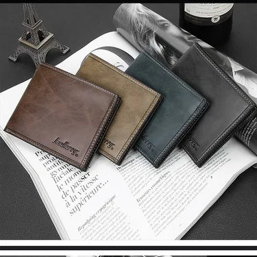 by dhl or ems 50pcs PU Leather Wallet Vintage Men Wallets Notecase Casual Money Clips, Purse Male Coin Money Bag