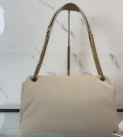 fashion french women stylish large capacity totes bag genuine leather Shoulder chain soft Bag office ladies casual bag