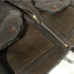 leather 100% genuine fur coat men jacket